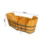 Preview: Romantika Whirlpoolanlage mit Heizung , Gartenbadewanne, Holzbadewanne, Liegebadewanne, Holzwanne, 2 Personen