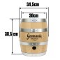 Preview: Holzbierfass 10 Liter – Holzkeg mit Edelstahlblase (VA)