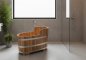 Preview: Zeitlose Eleganz: Die Holzbadewanne „Nostalgie“ aus massiver Robinie