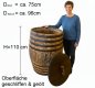 Preview: Tauchbecken Whiskyfass abgeschliffen 600 Liter Tauchbottich Saunatauchbecken
