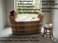 Preview: Kompakte Holzbadewanne 1 Person mit ergonomischer Sitzform