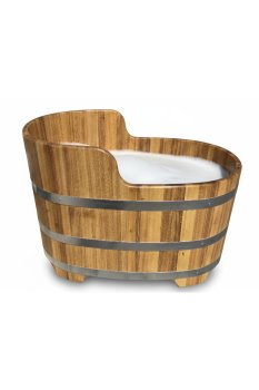 Zeitlose Eleganz: Die Holzbadewanne „Nostalgie“ aus massiver Robinie