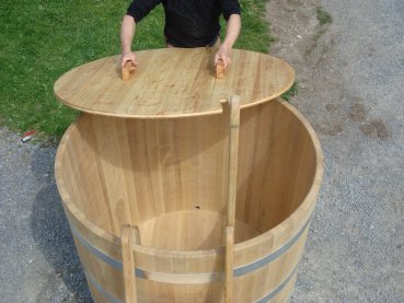 Preview: Tauchbecken Rund D100/H110 Tauchbottich Holzfass