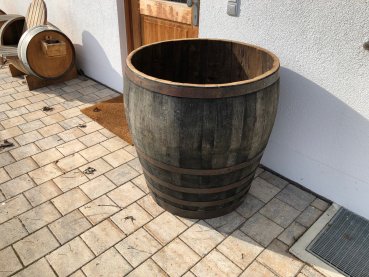 Holzfass 430 Liter, Pflanzkübel 2/3 550 Liter
