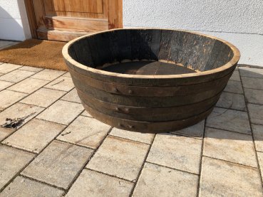 Holzfass 120 Liter, Pflanzkübel 1/3 600 Liter