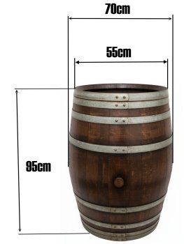 Preview: Holzfass 225 Liter dunkel, Wasserfass