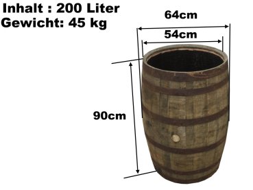 Preview: Holzfass 190 Liter, gebrauchtes Whiskyfass
