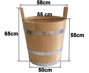 Preview: Krautfass Pökelfass 89 l Holzfass zum Einsuren, Einlegen und als Surfass für Fleisch und Sauerkraut