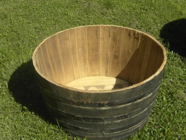 Holzfass 250 Liter, Pflanzkübel 1/2 500 Liter