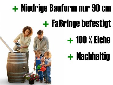 Preview: Holzfass 228 Liter Regentonne