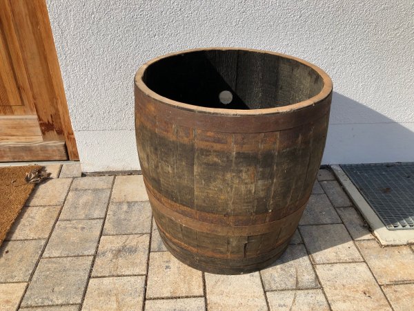 Holzfass 150 Liter, Pflanzkübel 2/3 190 Liter