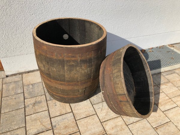 Holzfass 150 Liter, Pflanzkübel 2/3 190 Liter