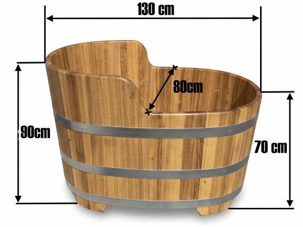 Zeitlose Eleganz: Die Holzbadewanne „Nostalgie“ aus massiver Robinie