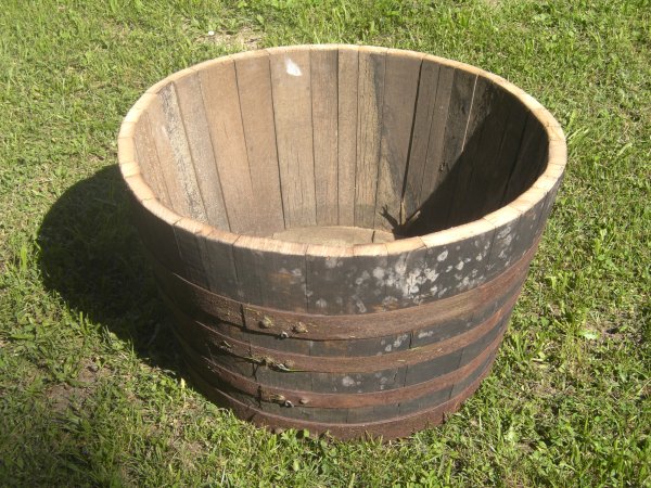 Holzfass 250 Liter, Pflanzkübel 1/2 550 Liter