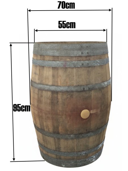 Holzfass 225 Liter hell, Wasserfass